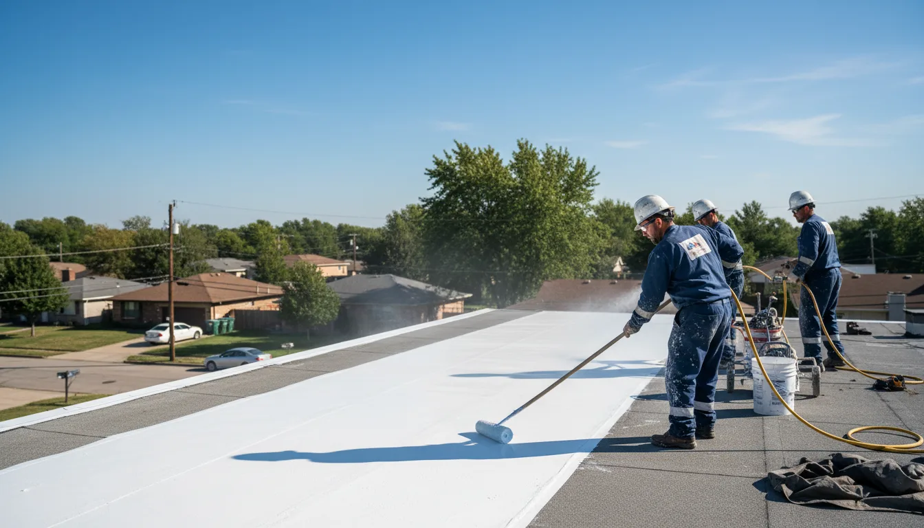 Commercial roof coating in Virden, IL near me